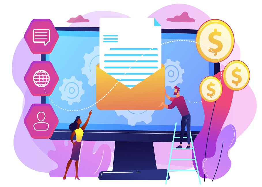 marketing automation system concept vector illustration.